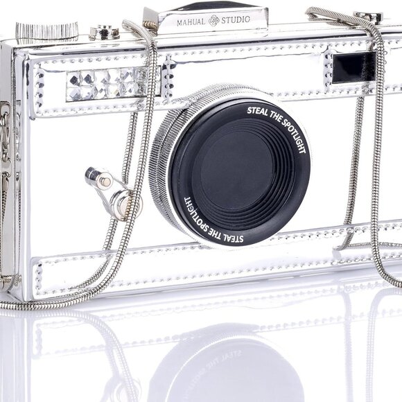 Camera Shoulder Bag Snapshot PU Leather Crossbody Bag Vintage Novelty Cute Purse - Picture 2 of 6